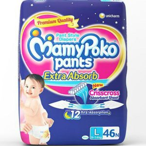 MamyPoko Pants Diapers Large (9-14kg) – 44 pcs