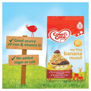 Cow & Gate My First Banana Muesli from 10 months 330g pack Made in UK