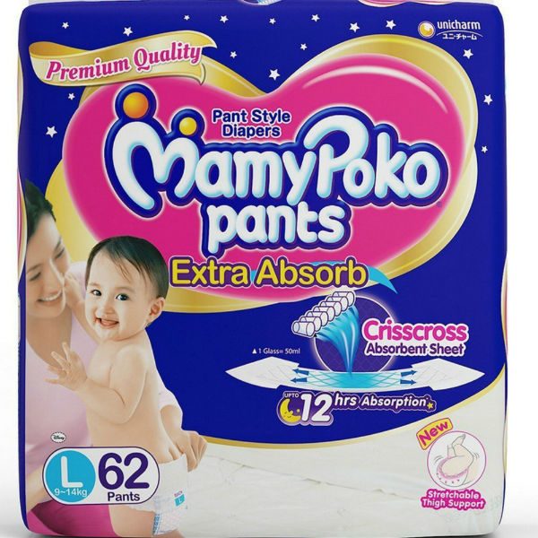 MamyPoko Pants Diapers Large 62pcs