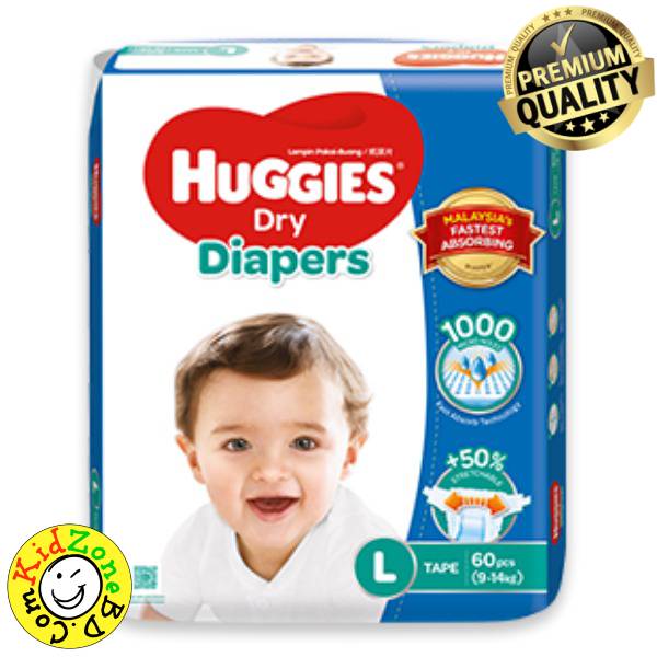 Huggies Diapers Dry Large