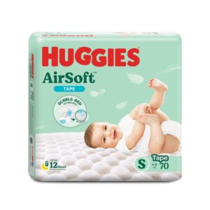 Huggies Air Soft Diapers Small (3-7 kg) – 70pcs