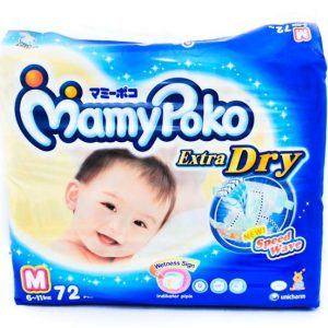 MamyPoko Extra Dry Medium (6-11 kg) – 72pcs