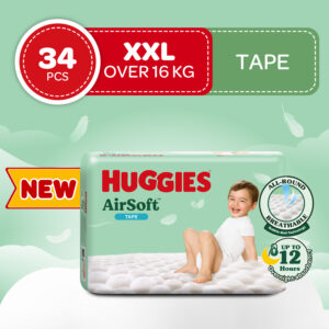 Huggies Air Soft Diapers XXL (Over 14 kg) – 34 pcs
